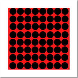 Black And Red Pattern Posters and Art